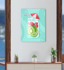 BK Gift Cafe & Bar & Restaurant Konseptli Kanvas Tablo 30x50cm-50