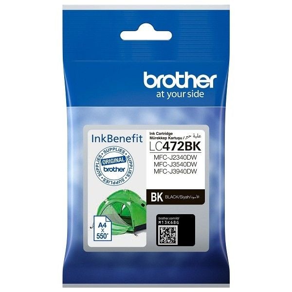 Brother LC472BK Orijinal Siyah Kartuş 550 Sayfa MFC-J2340DW / J3540DW / J3940DW