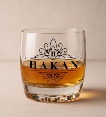 BK Gift Kişiye Özel Sylvana 6'lı Viski Bardağı ve Buz Kovası Seti-1, Erkeğe Hediye, Babaya Hediye, Babalar Günü Hediye