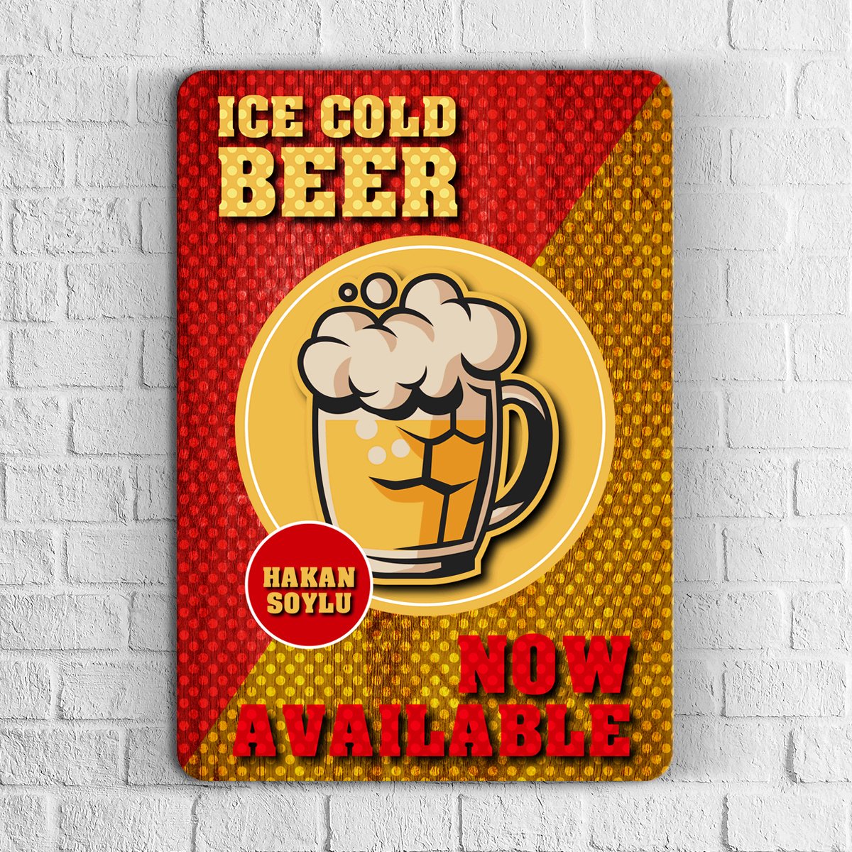Kişiye Özel Beer Tasarımlı Retro Ahşap Duvar Levhası - 6
