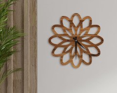 BK Home Dekoratif 45cm Ahşap Duvar Saati-48