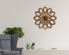 BK Home Dekoratif 45cm Ahşap Duvar Saati-48