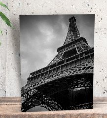 BK Gift Eyfel Kulesi Tasarımlı Dekoratif Mini Kanvas Tablo 15x20cm-1