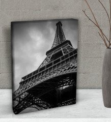 BK Gift Eyfel Kulesi Tasarımlı Dekoratif Mini Kanvas Tablo 15x20cm-1
