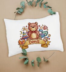 BK Kids Kişiye Özel İsimli Bebek Battaniye ve Yastık Hediye Seti, Yeni Doğan Bebek Hediyesi, Bebek Uyku Seti-22