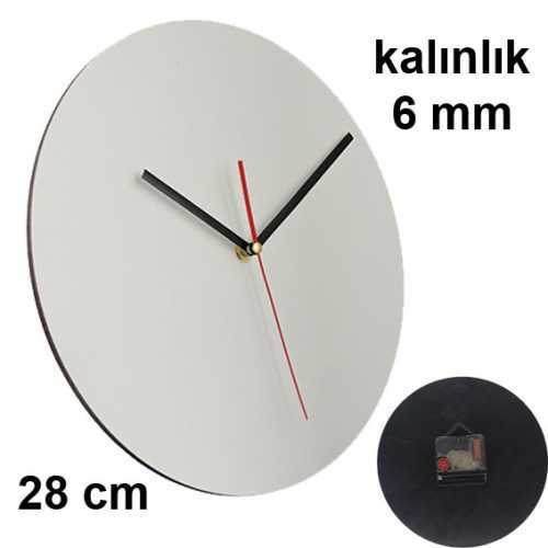 Sublimasyon HDF Yuvarlak Saat 28 cm