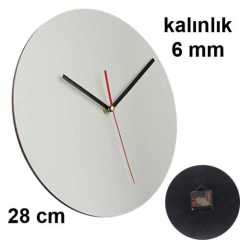Sublimasyon HDF Yuvarlak Saat 28 cm