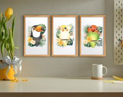 BK Home Dekoratif 3’lü Retro Ahşap Tablo-10