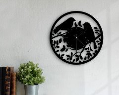 BK Home Dekoratif 45cm Ahşap Duvar Saati-51
