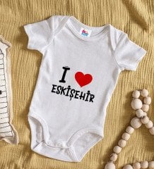 BK Kids I Love Eskişehir Tasarımlı Bebek Body Zıbın - Model 1