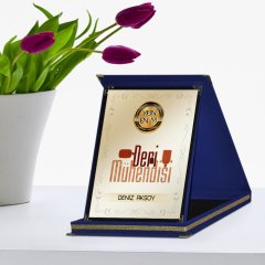 Kişiye Özel Yılın En İyi Deri Mühendisi Lacivert Plaket Ödülü