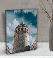 BK Gift Galata Kulesi Tasarımlı Dekoratif Mini Kanvas Tablo 15x20cm-2