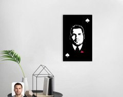 Kişiye Özel Godfather Baba Tasarımlı Dekoratif Ahşap Siyah Çerçeveli Tablo-16