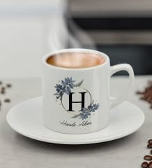 BK Gift Kişiye Özel Baş Harfli İsimli Türk Kahvesi Fincanı, Sevgiliye Hediye, Arkadaşa Hediye, Ev Hediyesi