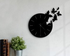 BK Home Dekoratif 45cm Ahşap Duvar Saati-55