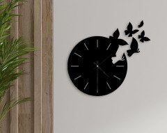BK Home Dekoratif 45cm Ahşap Duvar Saati-55