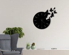 BK Home Dekoratif 45cm Ahşap Duvar Saati-55