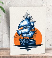 BK Gift Gemi Tasarımlı Dekoratif Mini Kanvas Tablo 15x20cm-1