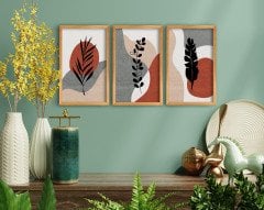 BK Home Dekoratif 3’lü Retro Ahşap Tablo-15