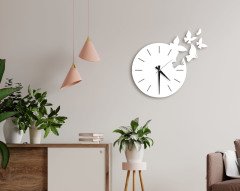 BK Home Dekoratif 45cm Ahşap Duvar Saati-57