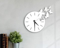 BK Home Dekoratif 45cm Ahşap Duvar Saati-57
