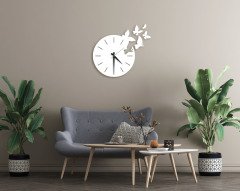 BK Home Dekoratif 45cm Ahşap Duvar Saati-57