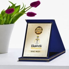 Kişiye Özel Yılın En İyi Elektrik Mühendisi Lacivert Plaket Ödülü