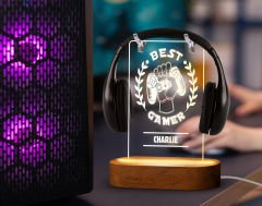 BK Gift Kişiye Özel İsimli Gamer Tasarımlı Led Lamba-2, Gece Lambası, Ev Dekorasyonu, Işıklı Pleksi Biblo