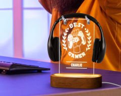 BK Gift Kişiye Özel İsimli Gamer Tasarımlı Led Lamba-2, Gece Lambası, Ev Dekorasyonu, Işıklı Pleksi Biblo