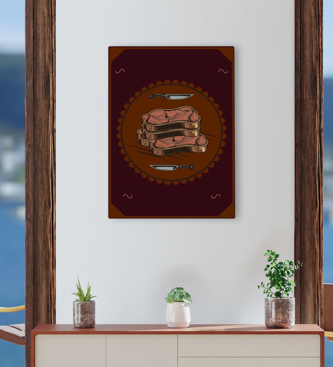 BK Gift Cafe & Bar & Restaurant Konseptli Kanvas Tablo 30x50cm-53