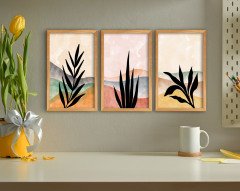BK Home Dekoratif 3’lü Retro Ahşap Tablo-16