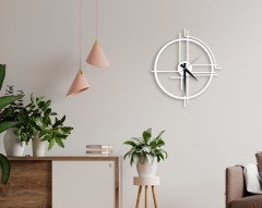 BK Home Dekoratif 45cm Ahşap Duvar Saati-58