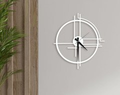 BK Home Dekoratif 45cm Ahşap Duvar Saati-58