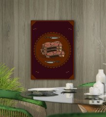 BK Gift Cafe & Bar & Restaurant Konseptli Kanvas Tablo 50x70cm-53