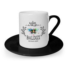 Kişiye Özel Yılın En İyi Baldızı Siyah Türk Kahvesi Fincanı