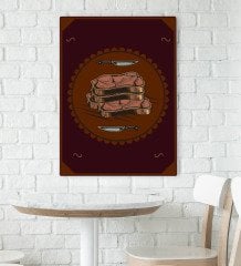 BK Gift Cafe & Bar & Restaurant Konseptli Kanvas Tablo 70x100cm-53