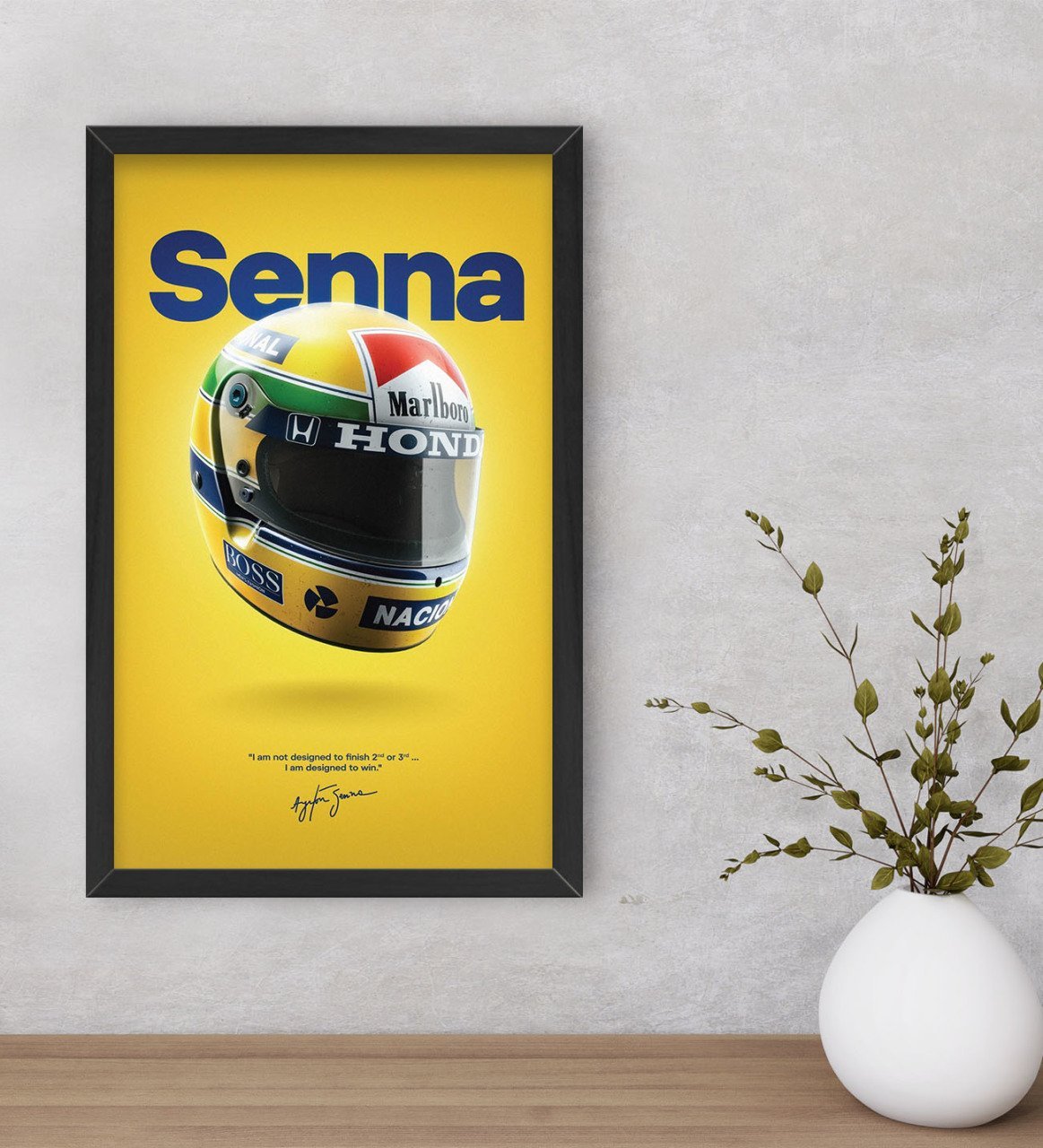 BK Gift F1 Senna Tasarımlı Dekoratif Ahşap Siyah Çerçeveli Tablo-1