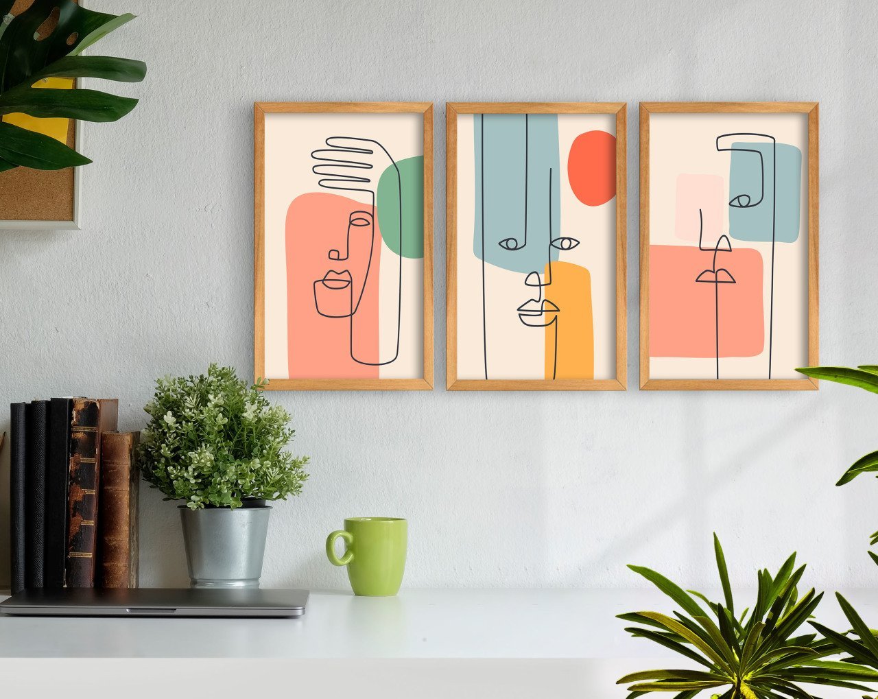 BK Home Dekoratif 3’lü Retro Ahşap Tablo-18