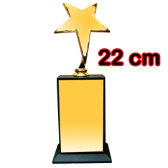 Sublimasyon Yıldız Figürlü Ödül Kupası 22 cm