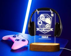 BK Gift Kişiye Özel İsimli Gamer Tasarımlı Led Lamba-6, Gece Lambası, Ev Dekorasyonu, Işıklı Pleksi Biblo
