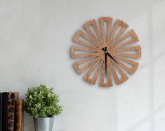BK Home Dekoratif 45cm Ahşap Duvar Saati-63