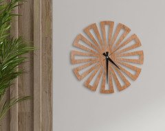BK Home Dekoratif 45cm Ahşap Duvar Saati-63