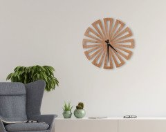 BK Home Dekoratif 45cm Ahşap Duvar Saati-63