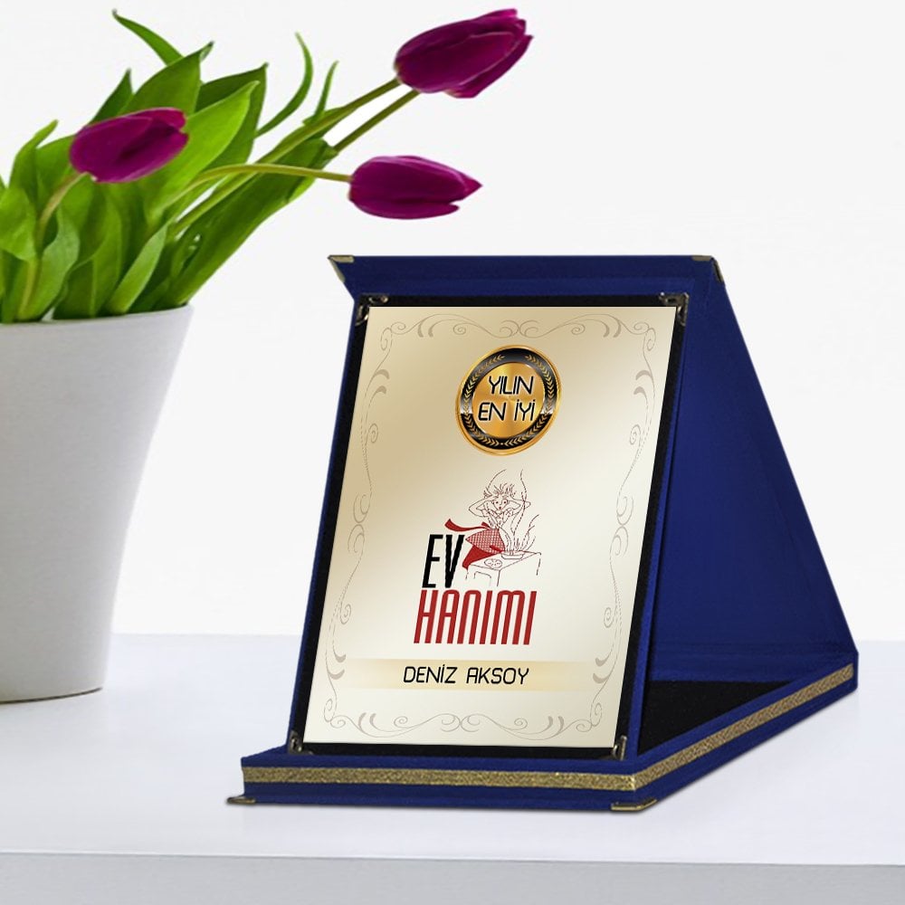 Kişiye Özel Yılın En İyi Ev Hanımı Lacivert Plaket Ödülü - 1