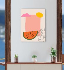 BK Gift Cafe & Bar & Restaurant Konseptli Kanvas Tablo 30x50cm-55