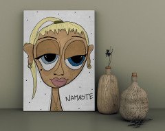 BK Home The Lazy People Collection Yoga Girl Tasarımlı Kanvas Tablo 30x50cm-1