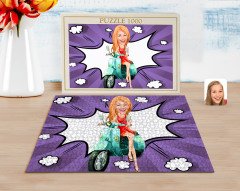 Kişiye Özel Kadın Karikatürlü 1000 Parça Profesyonel Puzzle-24