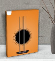 BK Gift Gitar Tasarımlı Dekoratif Mini Kanvas Tablo 15x20cm-3