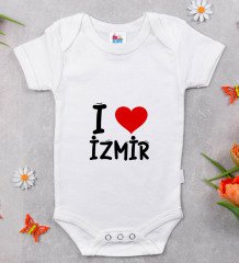 BK Kids I Love İzmir Tasarımlı Bebek Body Zıbın - Model 1