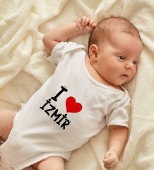 BK Kids I Love İzmir Tasarımlı Bebek Body Zıbın - Model 1
